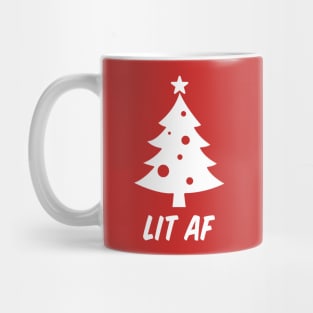 Lit AF Christmas Tree Mug